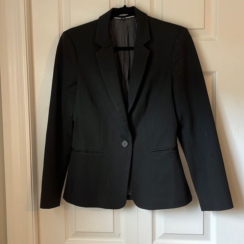 Black Express Blazer with Stretch
